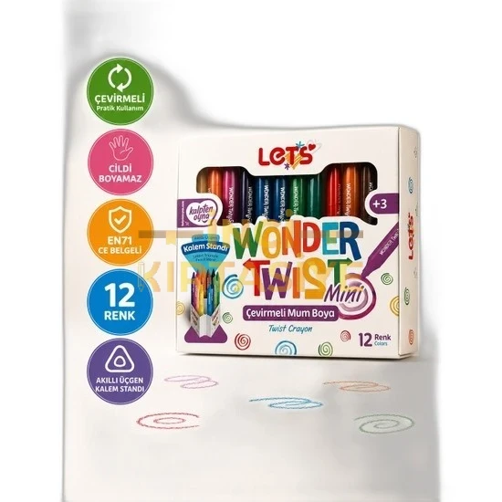 LETS L03011 MUM BOYA ÇEVİRMELİ MİNİ 12Lİ WONDER TWİST