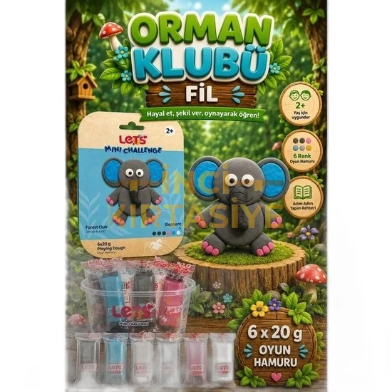 LETS OYUN HAMURU ORMAN KULÜBÜ FİL 6 RENK 120G