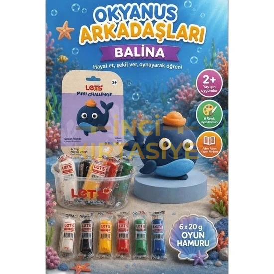 LETS OYUN HAMURU OKYANUS ARKADAŞLARI BALİNA 6 RENK 120G