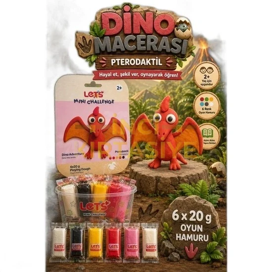 LETS OYUN HAMURU DİNO MACERASI PTERODAKTİL 5 R. 100 GR