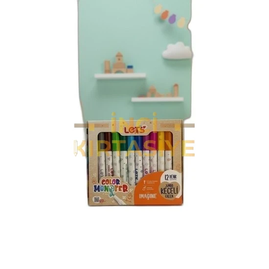 LETS L05010 KEÇELİ KALEM 12 RENK JUMBO