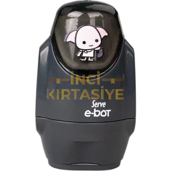 SERVE E-BOT SİLGİLİ KALEMTRAŞ SİYAH