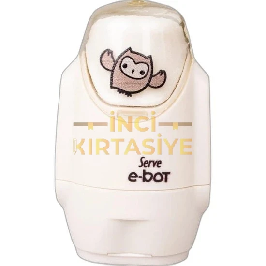 SERVE E-BOT SİLGİLİ KALEMTRAŞ BEYAZ