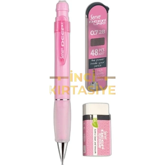 SERVE DEEP 3İN1 PAKET 0,7MM VERSATİL KALEM PEMBE