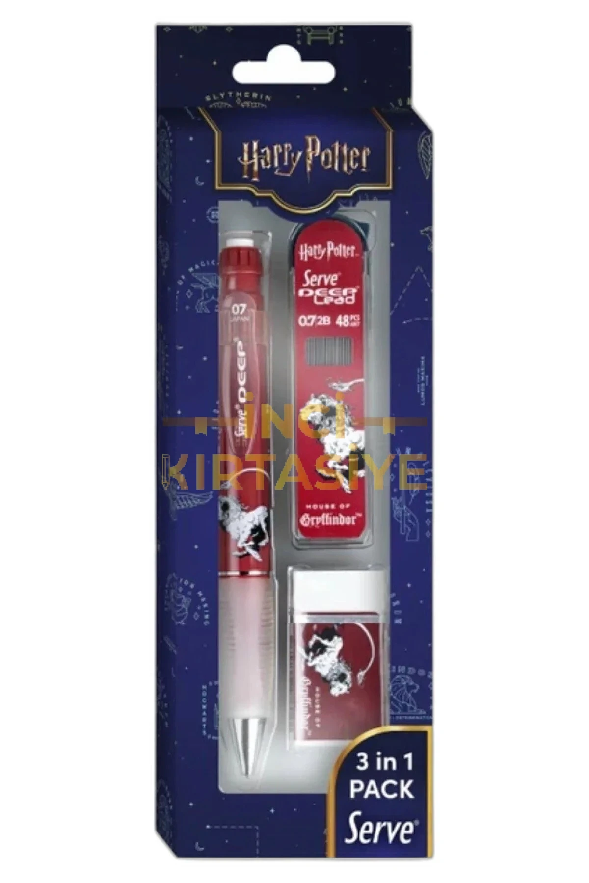 SERVE DEEP HARRY POTTER KALEM SİLGİ UÇ GRYFFİNDOR SET
