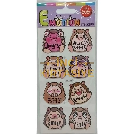BU-BU EMOTIONS PUFFY STICKERS EYELAYSH & MESSAGE 9X21