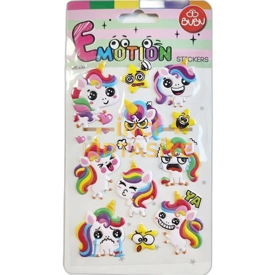 BU-BU EMOTIONS PUFFY STICKERS UNICORN 10,9X20,5