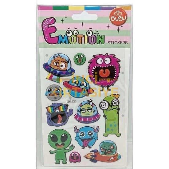 BU-BU EMOTIONS EMOTIONS PUFFY STICKERS UZAYLILAR 10,9X20,5