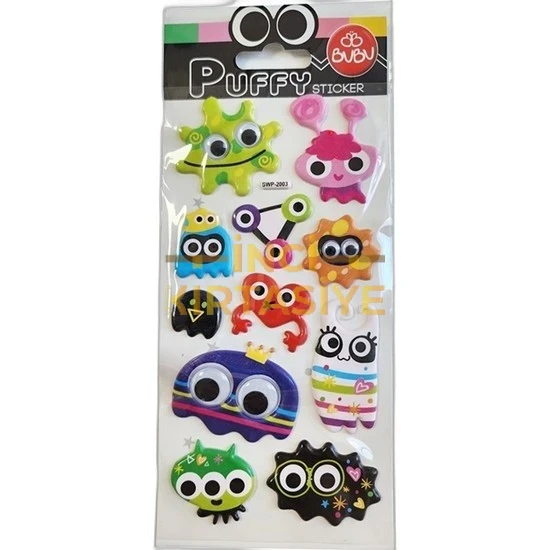 BU-BU PUFFY STICKERS OYNAR GOZLU MONSTERS 9X21 (S)