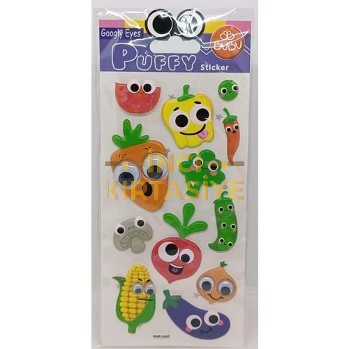 BU-BU GOOGLY EYES PUFFY STICKER SEBZELER 9X21