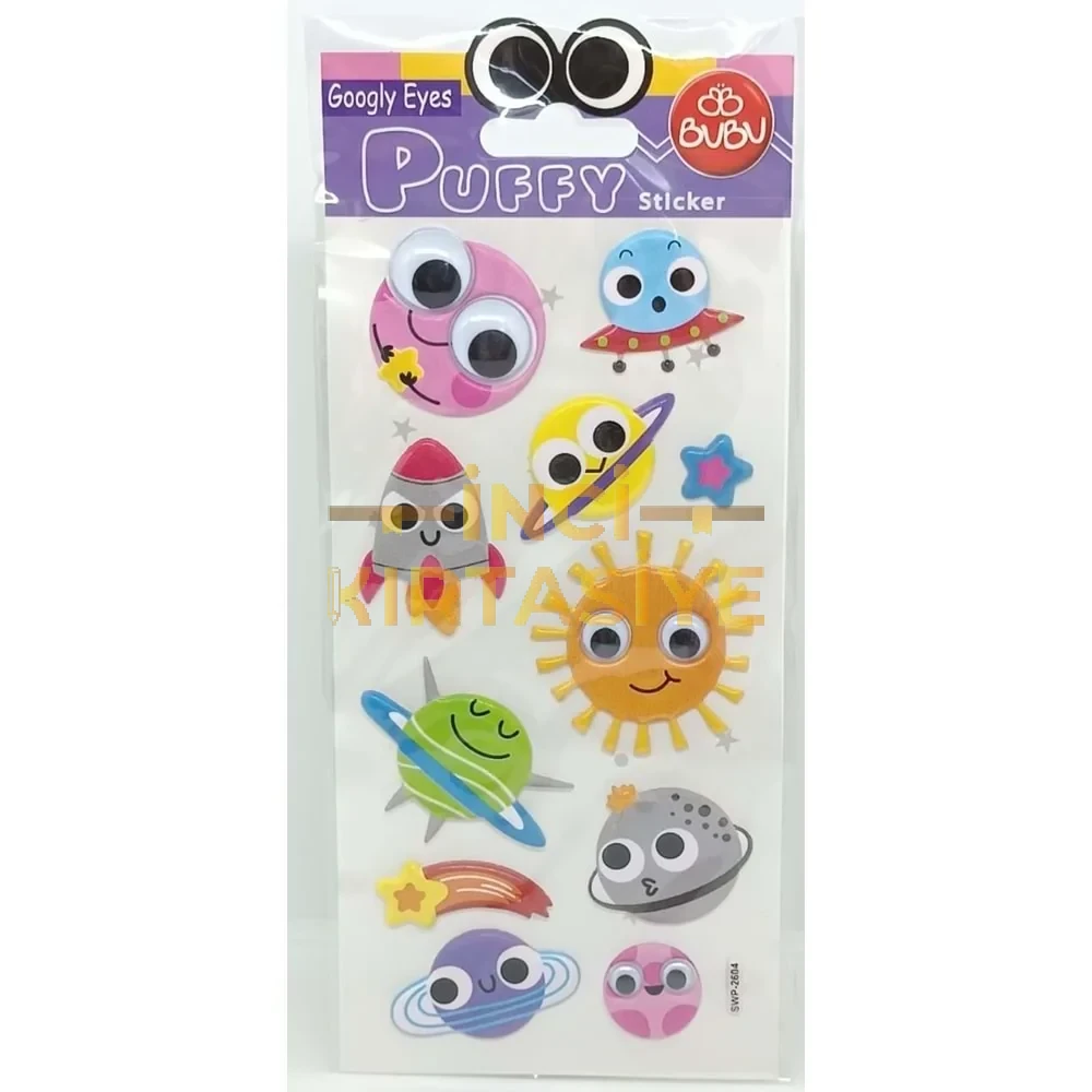 BU-BU GOOGLY EYES PUFFY STICKER GOK CISIMLERI 9X21