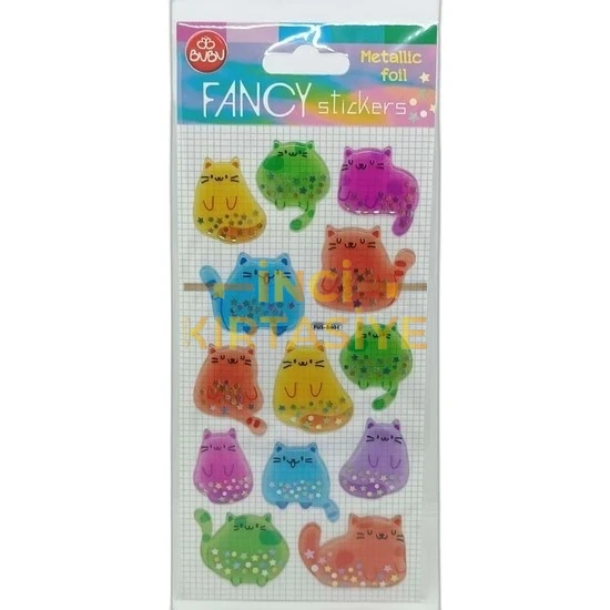BU-BU DAMLA STICKERS KEDI 9X20 METALIK