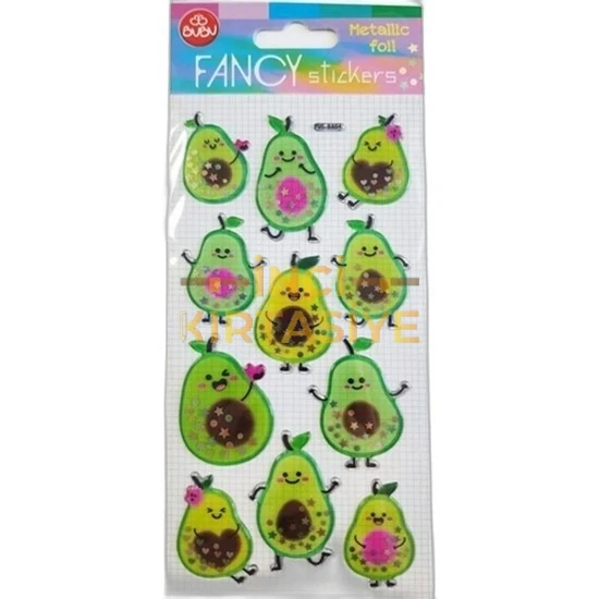 BU-BU DAMLA STICKERS AVAKADO METALIK 9X20