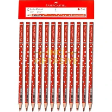 FABER-CASTELL YILDIZ KIRMIZI BAŞLIK KALEMİ 12'Lİ DÜZİNE