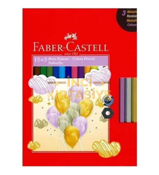 FABER-CASTELL 3 METALİK 15+3 KURUBOYA