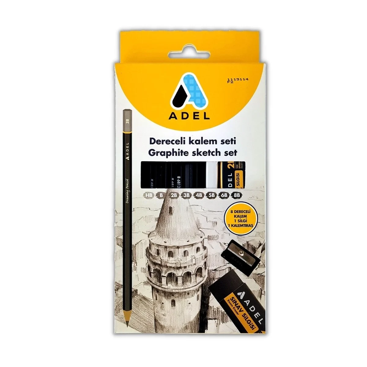 ADEL DERECELİ KALEM SETİ 8Lİ