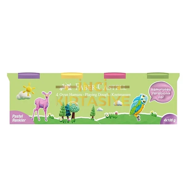 FABER CASTELL OYUN HAMURU 4X100 PASTEL RENKLER