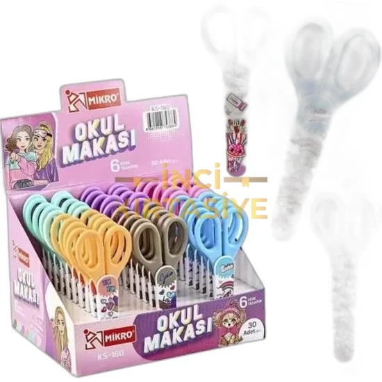 MİKRO KS 160-30 BÜYÜK KABLI OKUL MAKASI (KIZ)