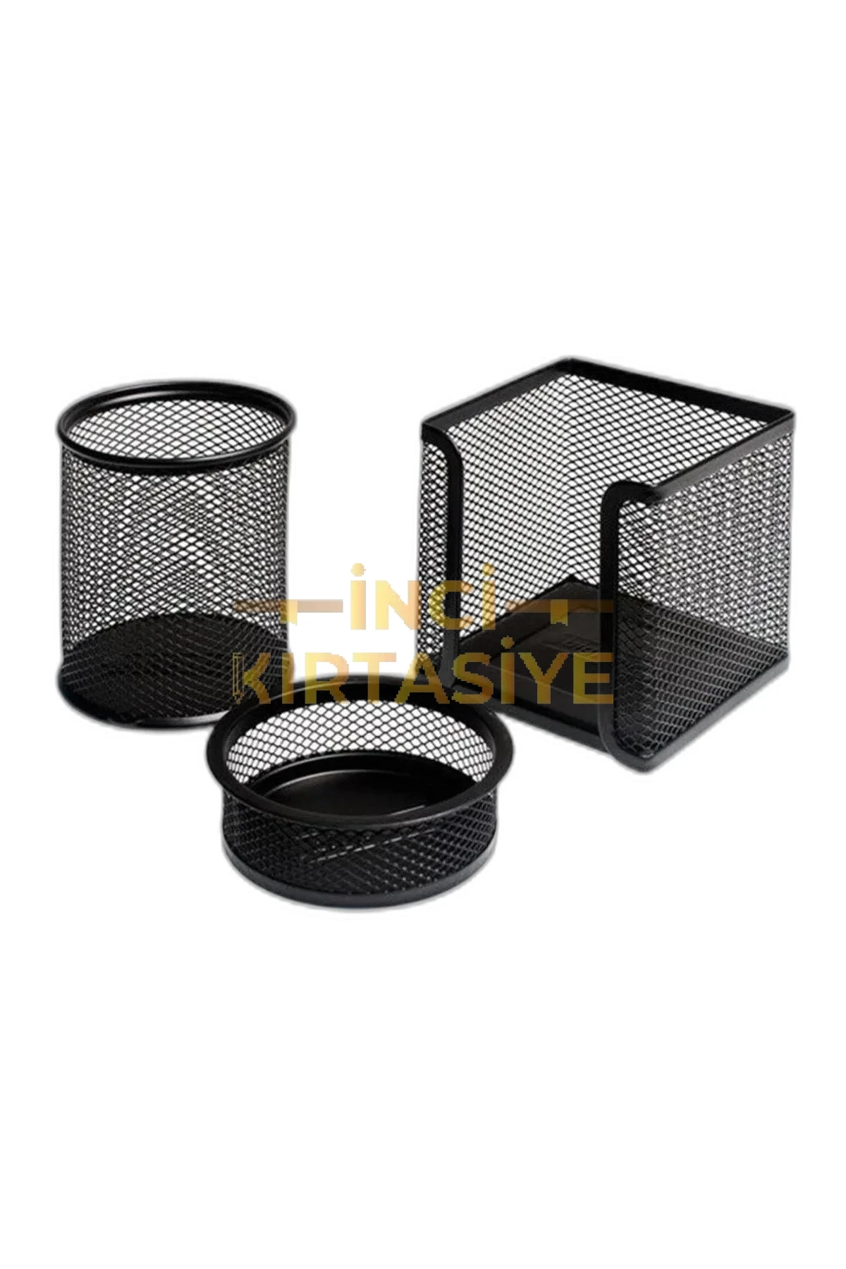 INOX FILE 3 LU OFIS SET SIYAH