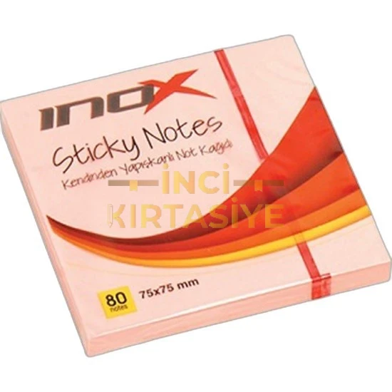 INOX 75X75 YAPIŞKANLI NOT KAĞIDI PEMBE