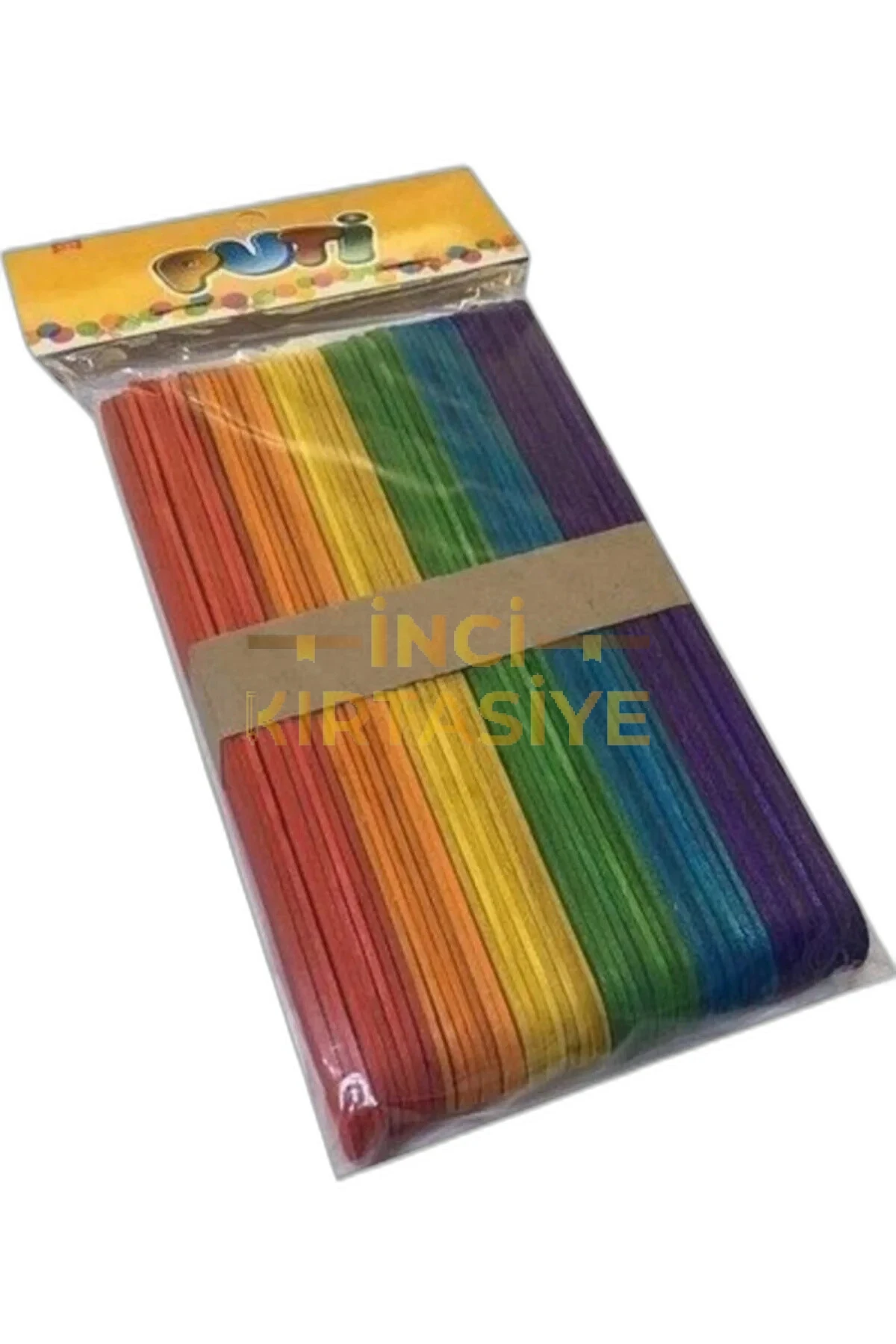 PUTİ RENKLİ GENİŞ AHŞAP DİL ÇUBUĞU