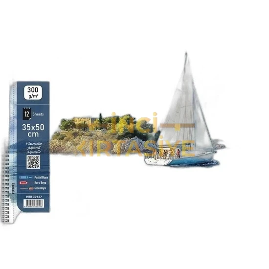 HERBOY 35*50 300GRAM SPİRALLİ SULU BOYA DEFTERİ