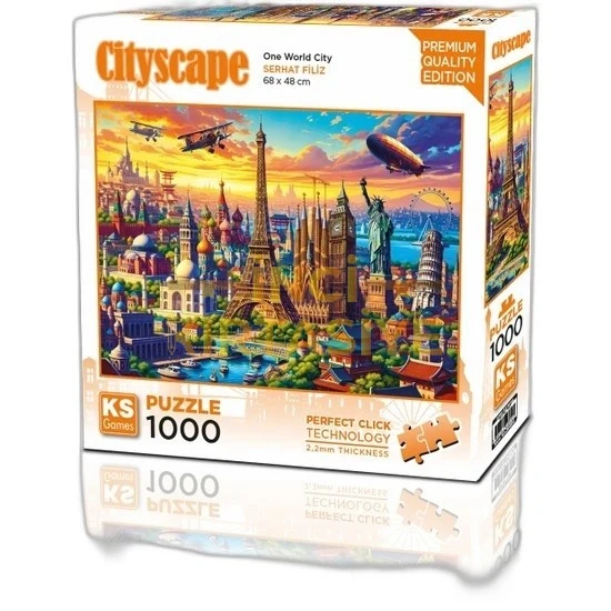 KS GAMES 1000 PARÇA YAPBOZ ONE WORLD CITY