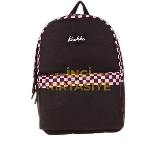 KAUKKO BASIC COLORS SIRT CANTASI (PEMBE CHECK)