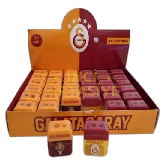GALATASARAY ASLAN FİGÜRLÜ ÇİFT BIÇAKLI KALEMTRAŞ