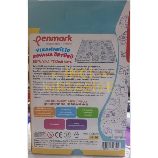 PENMARK BOYAMA HALISI + 12 Lİ JUMBO KEÇELİ BOYA