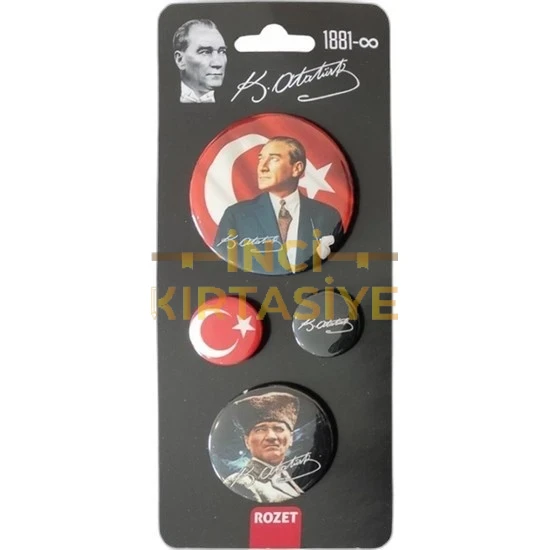 GİFİ ATATÜRK 4LÜ ROZET