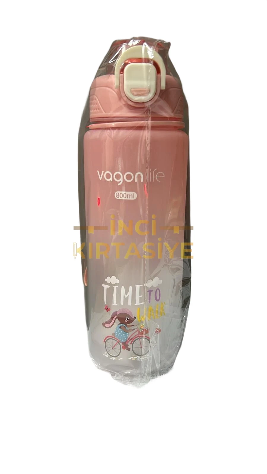 VAGONLİFE 800 ML SOFT-TOUCH SEVİMLİ HAYVAN FİGÜRLÜ PEMBE