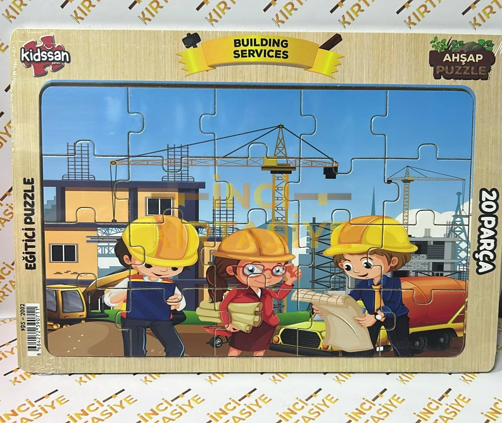 İNŞAAT HİZMETİ 20 PARÇA AHŞAP YAPBOZ