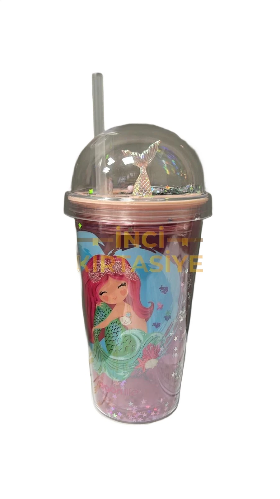 VAGONLİFE 450 ML DENİZ KIZI PİPETLİ BARDAK