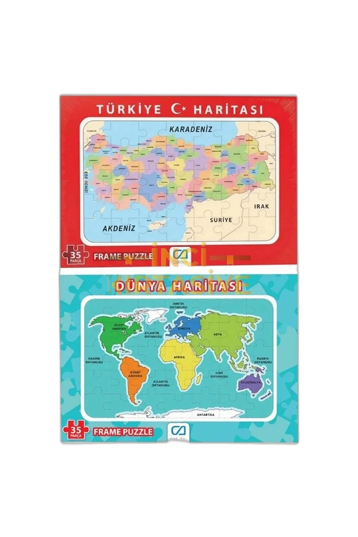 CA GAMES DÜNYA HARİTASI FRAME YAPBOZ 35 PARÇA