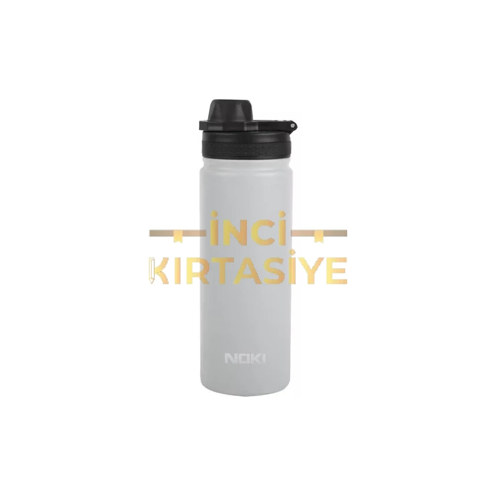 ÇELİK MATARA VİDALI KAPAK TAŞIMA KULPLU 540ML GRİ
