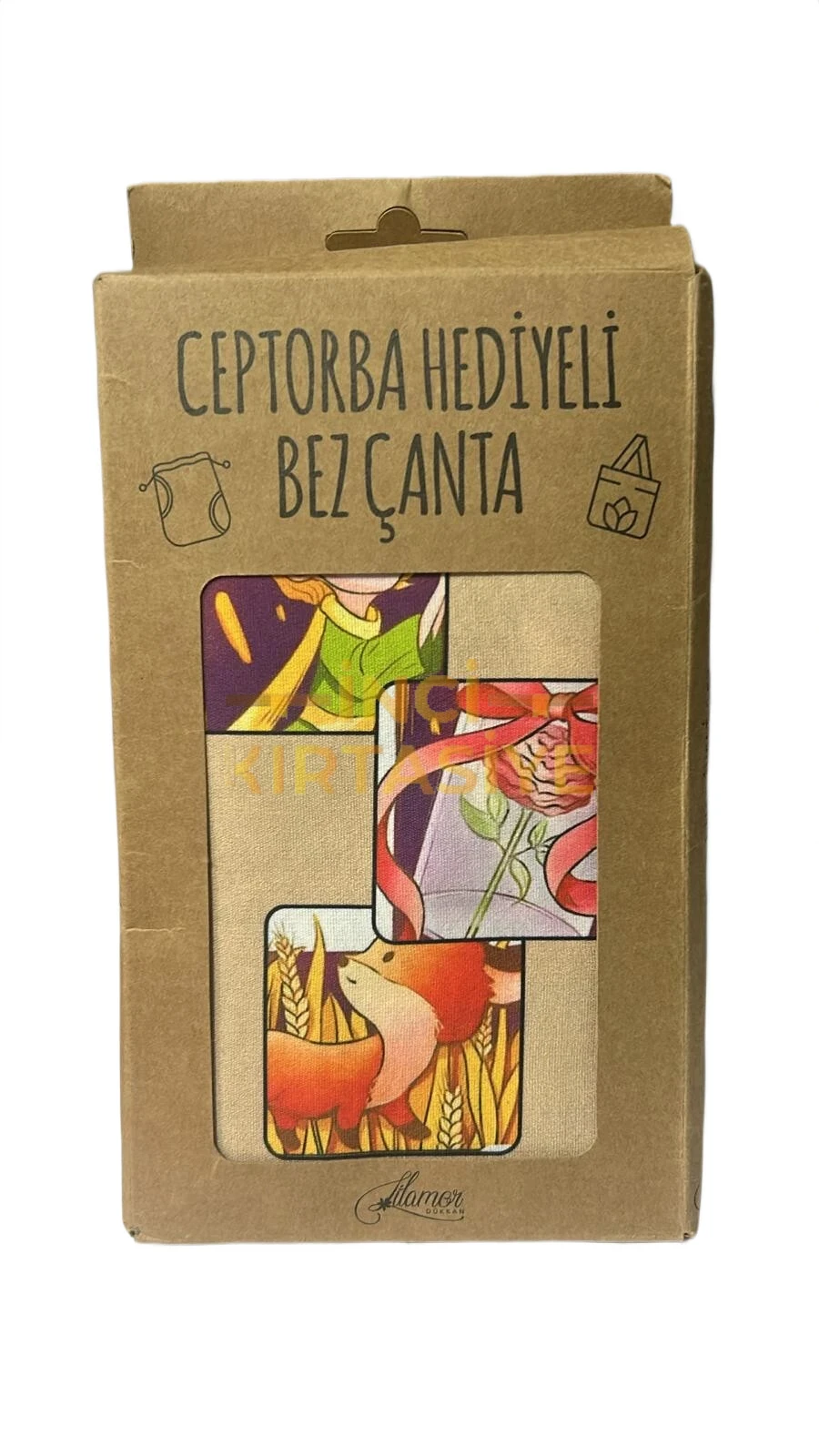 LİLAMOR TİLKİ CEP TORBA HEDİYELİ BEZ ÇANTA
