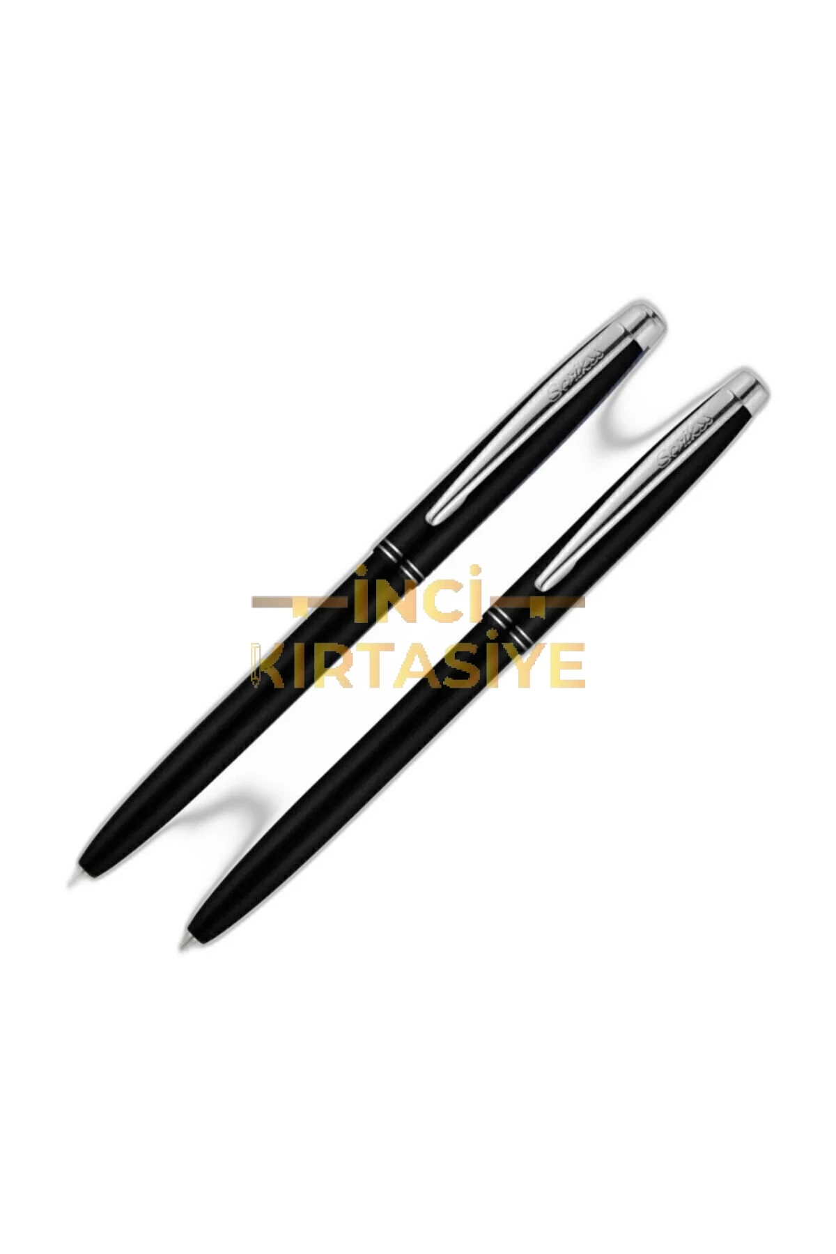 SCRİKSS 108 PRESTİJ TÜKENMEZKALEM - VERSATİL MAT SİYAH, KRİSTAL KUTU
