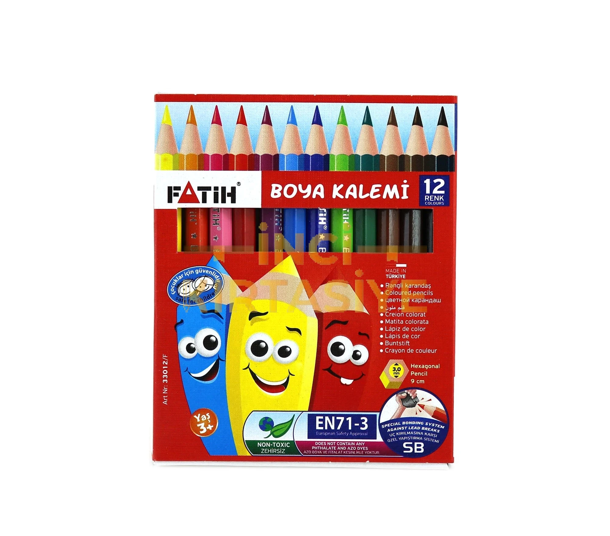 FATİH KURUBOYA 12 RENK YARIM BOY