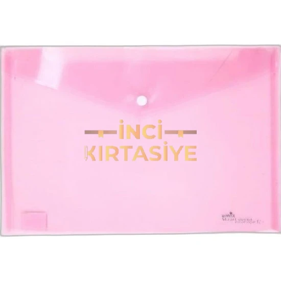 UMIX ÇITÇITLI ŞEFFAF ZARF DOSYA PEMBE ECO