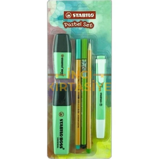 STABILO TEK RENK PASTEL SET 6'LI - YEŞİL
