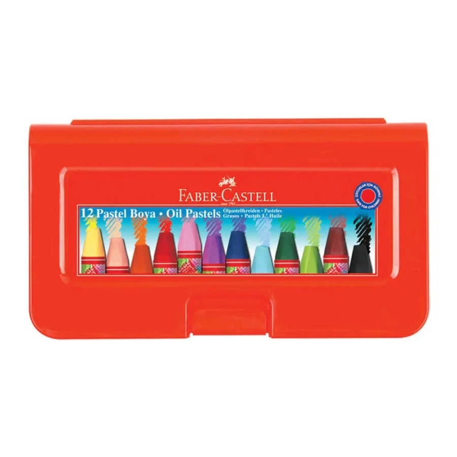 FABER CASTELL PLASTIK KUTULU ALTIGEN 12 RENK PASTEL BOYA