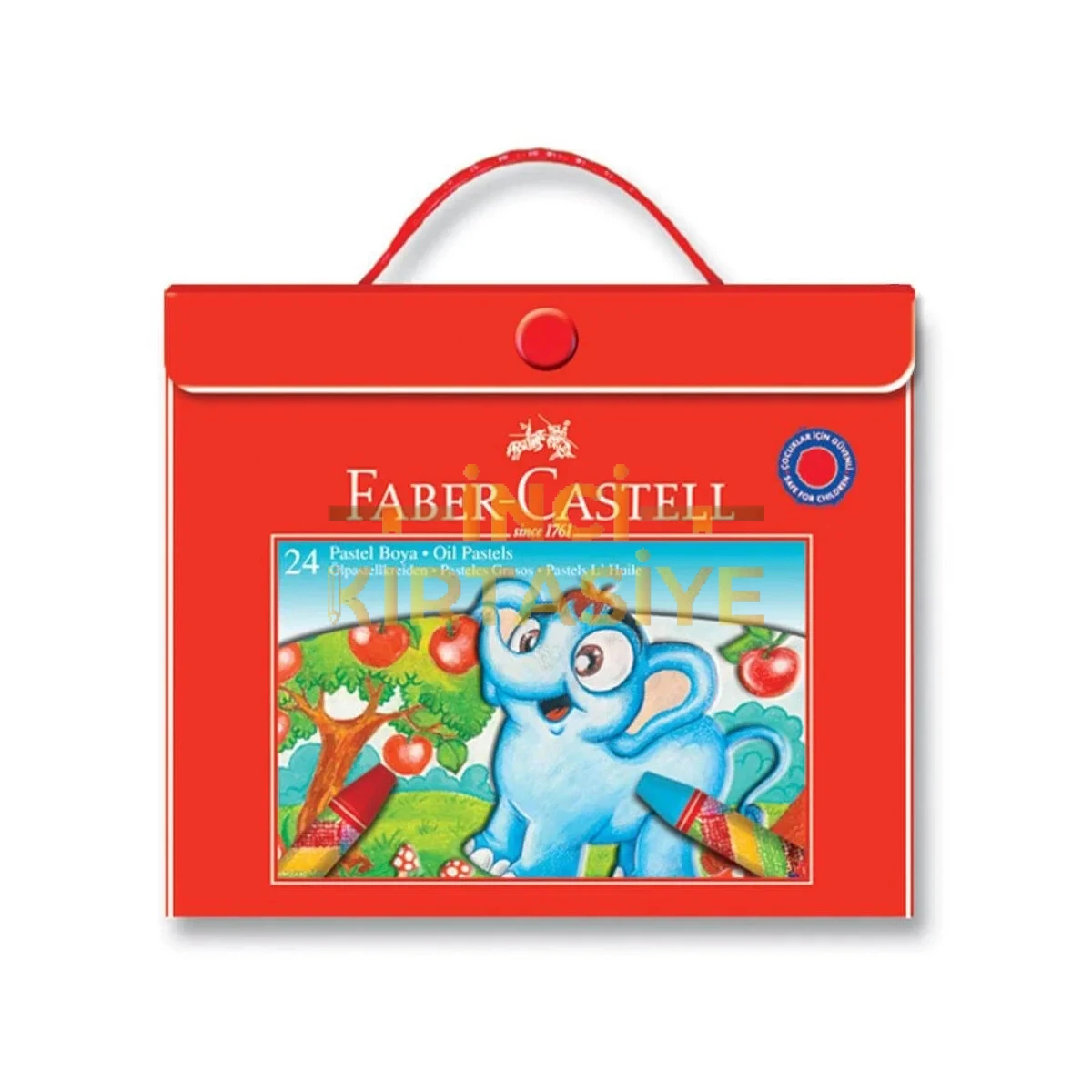 FABER CASTELL PLASTİK ÇANTALI PASTEL BOYA 24 RENK