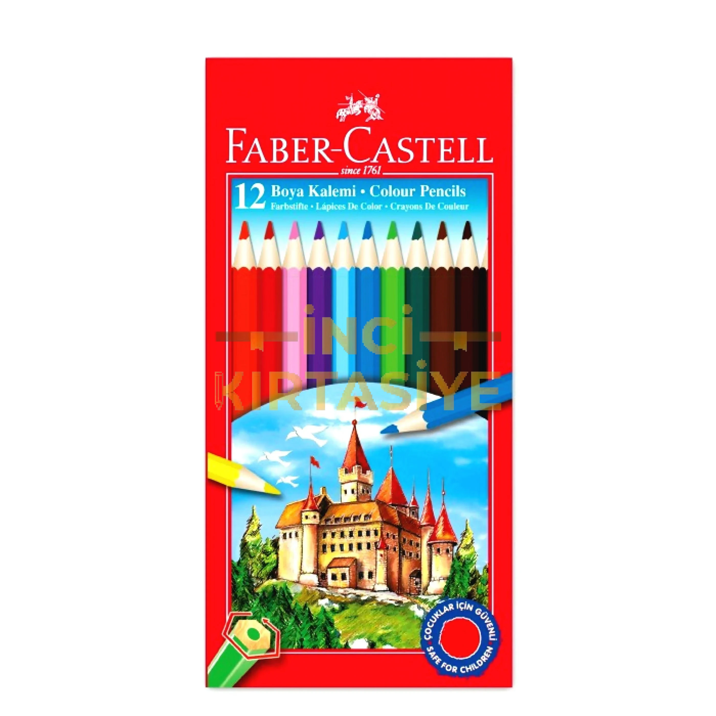 FABER CASTELL KURU BOYA 12 Lİ TAMBOY