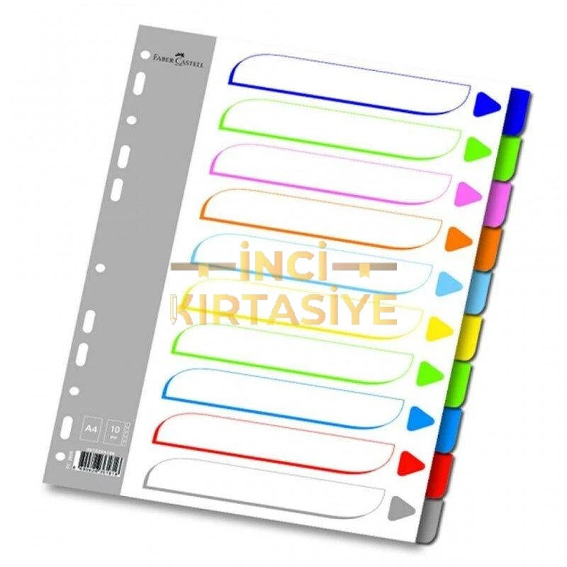 FABER-CASTELL RENKLİ AYRAÇ FABER-CASTELL-2010  10 BÖLMELİ