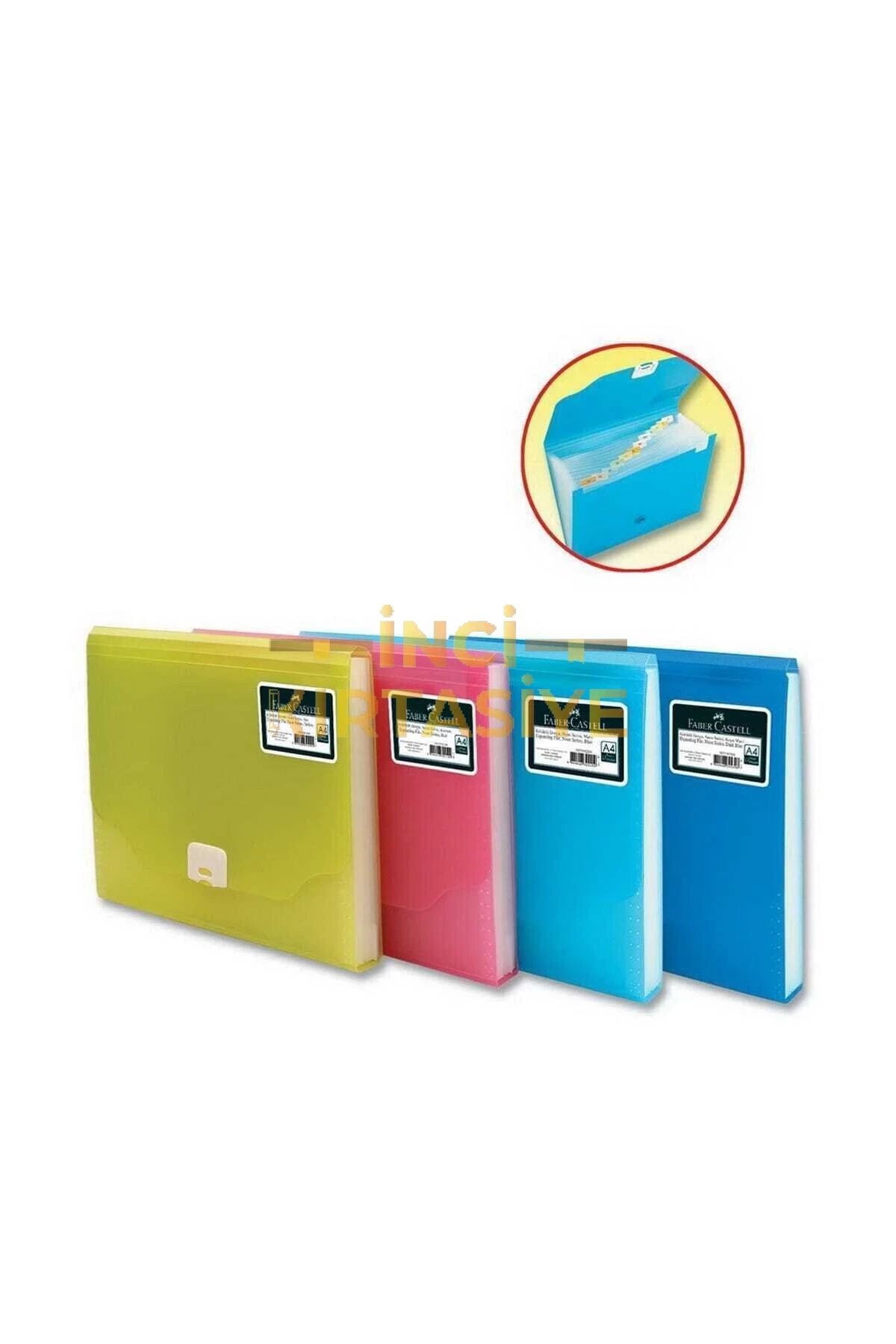 FABER-CASTELL KÖRÜKLÜ DOSYA NEON KIRMIZI