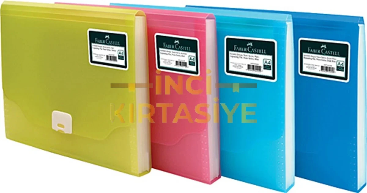 FABER-CASTELL KÖRÜKLÜ DOSYA NEON MAVİ