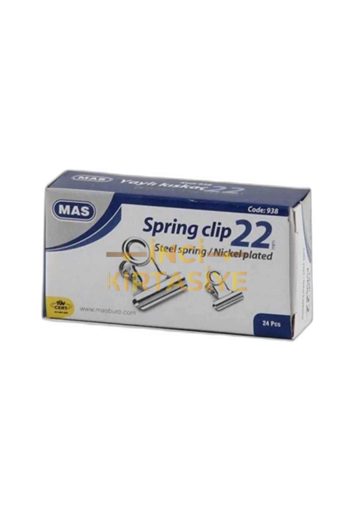 MAS 938 BEYAZ METAL KISKAÇ YAYLI 22MM