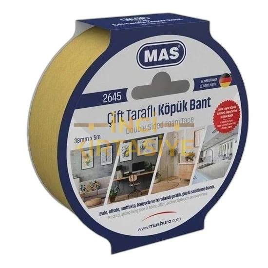 MAS ÇİFT TARAFLI KÖPÜK BANT - 38MM X 5M