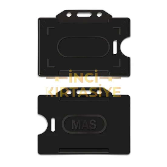 PLASTİK KART MUHAFAZA - YATAY-54X86-SİYAH 50 Lİ